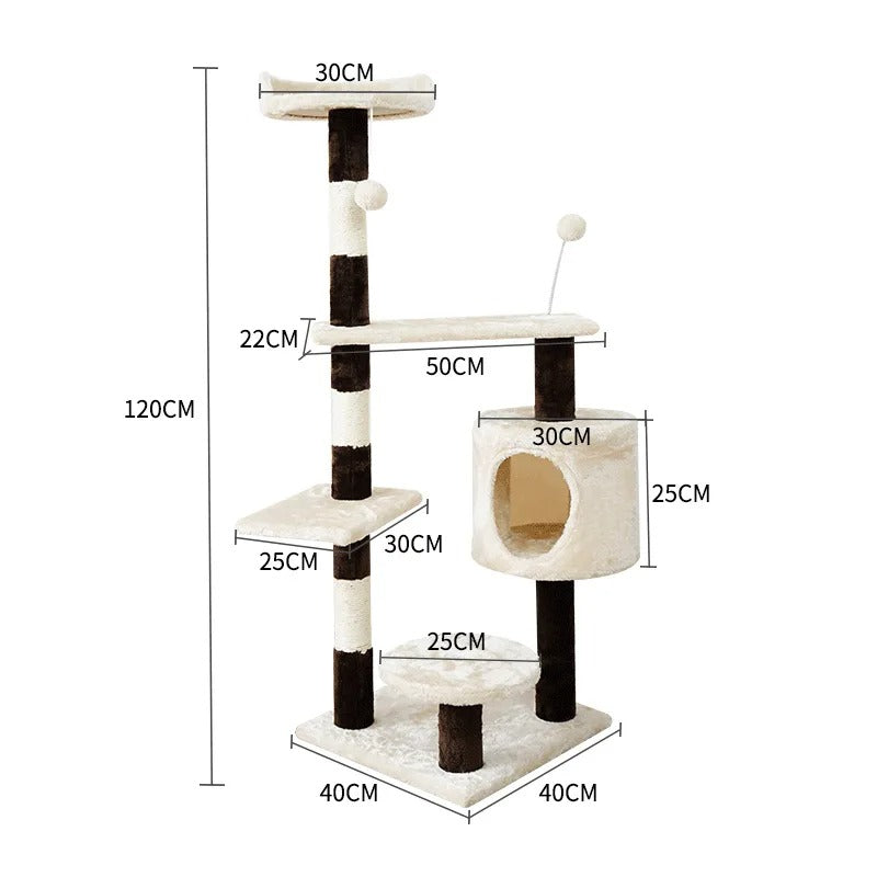 Arbre à Chat Design Bois FélinLuxe