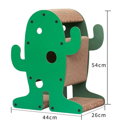 Arbre à Chat Bonhomme Vert - Griffoir Design en Bois