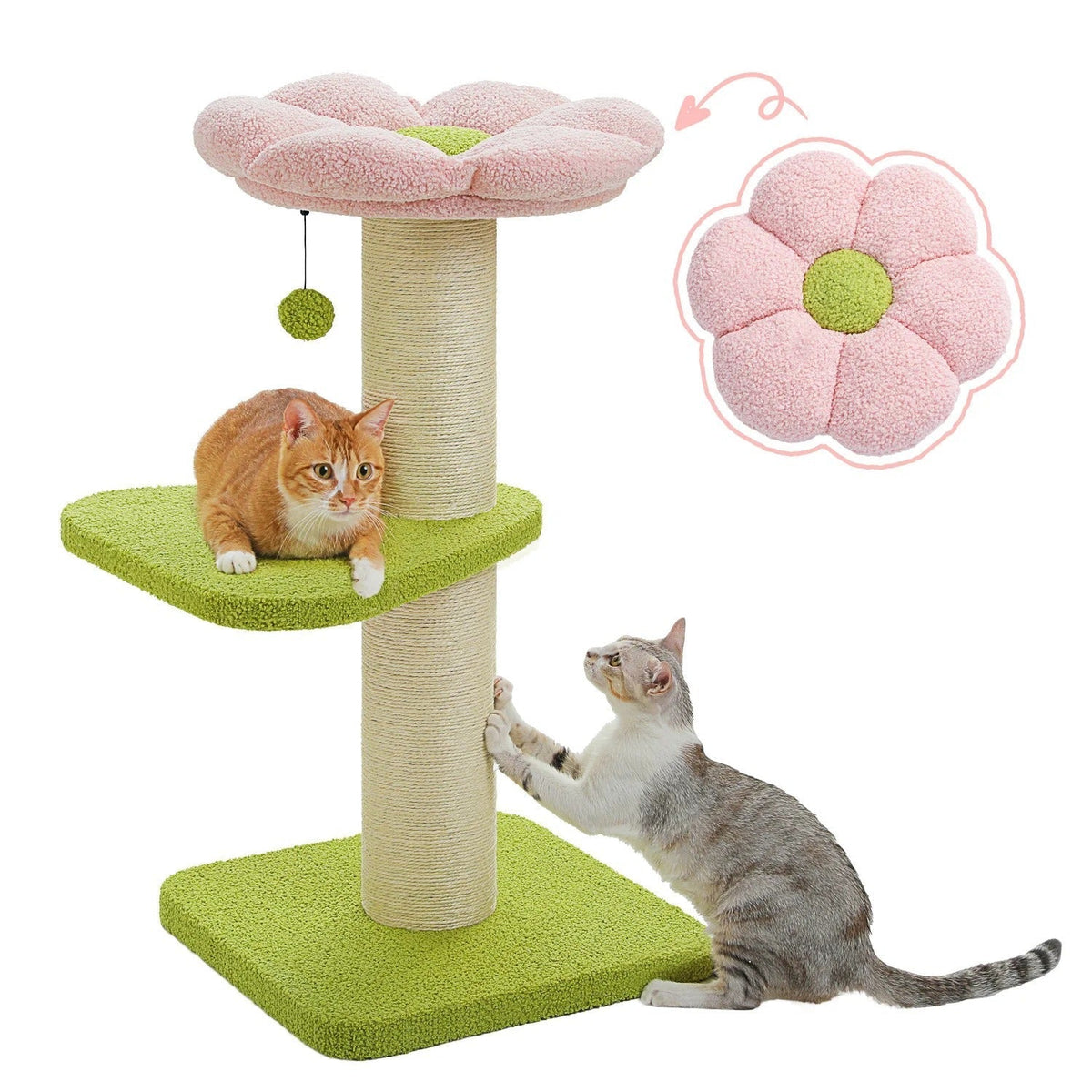 Arbre à Chat Kiki Gris avec Arche de Brossage