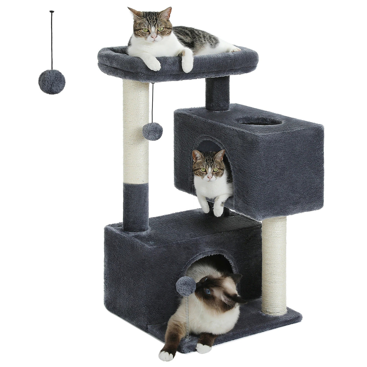 Arbre à Chat Douillet Beige avec Nid Perché