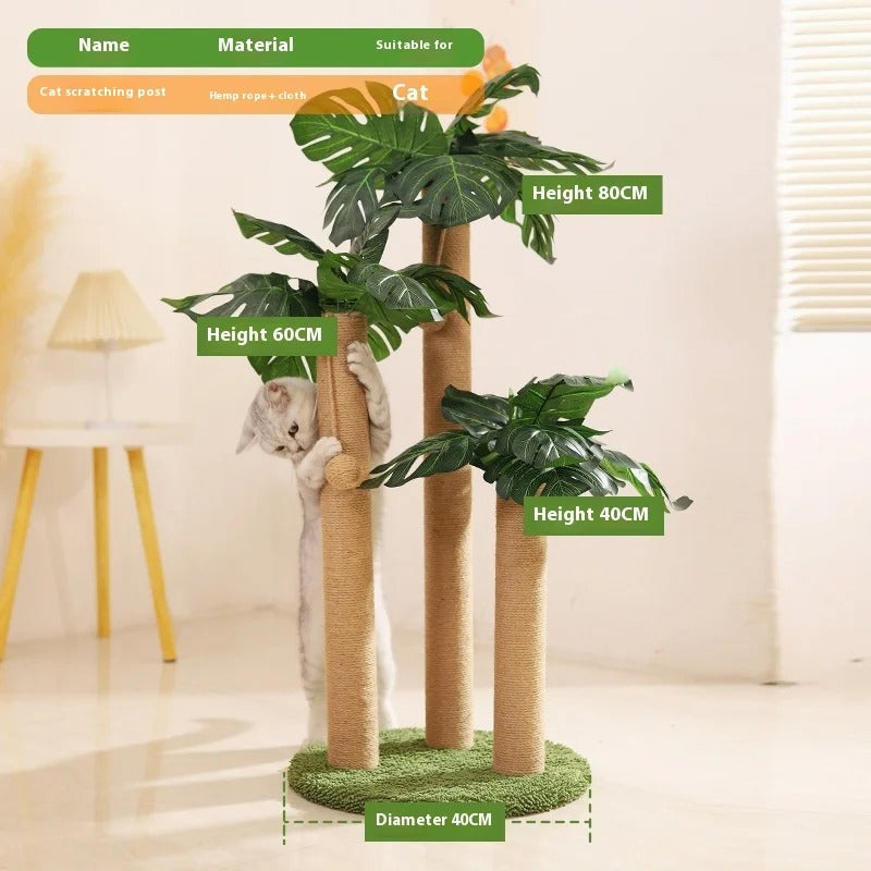 Arbre à Chat Design Bambou Vert