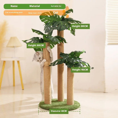 Arbre à Chat Design Bambou Vert